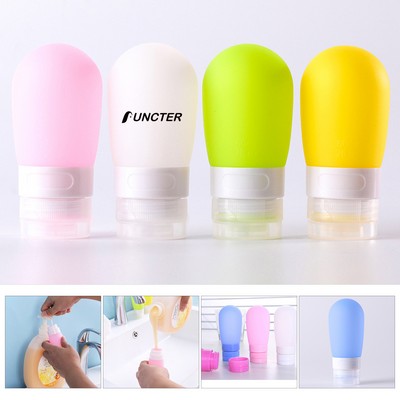 2 OZ Silicone Travel Split Bottles, Travel Size Bottles for Shampoo,Conditioner,Lotion,Toiletries