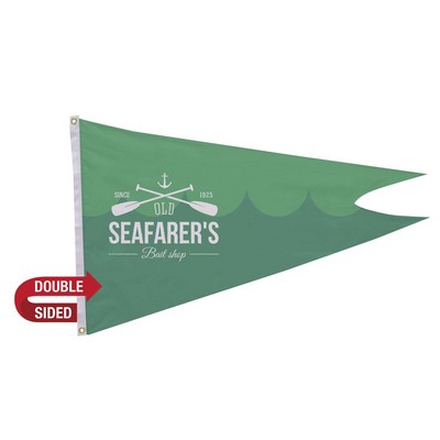 2.5' x 4' Polyester Burgee Flag Double-Sided