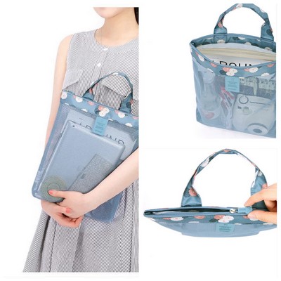 Family Beach Tote Foldable Mesh Bags With Handles