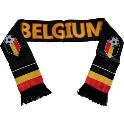 Satin Summer Printing Scarf W/ Tassel