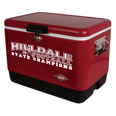 54-Quart Coleman® Steel Belted® Cooler - painted red