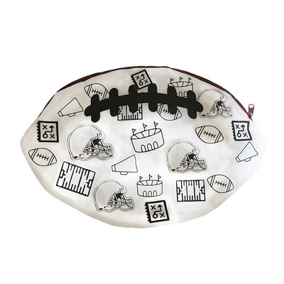 Football Shaped Pencil Case
