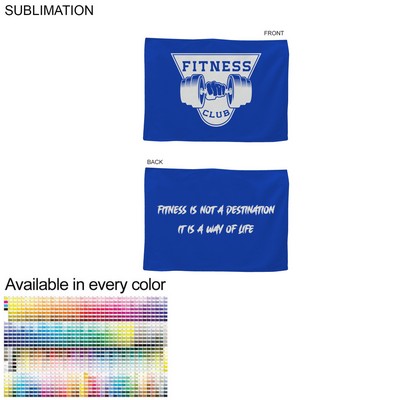 Gym, Workout towel in Microfiber Dri-lite Terry Towel, Sublimated Edge to Edge 2 sides (12"x18")