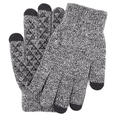 Adult Stretch Ribbed Gloves with Sensitive Touch, Non-Slip