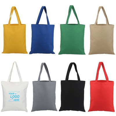 Solid Color Cotton Tote Bag w/Long Handles