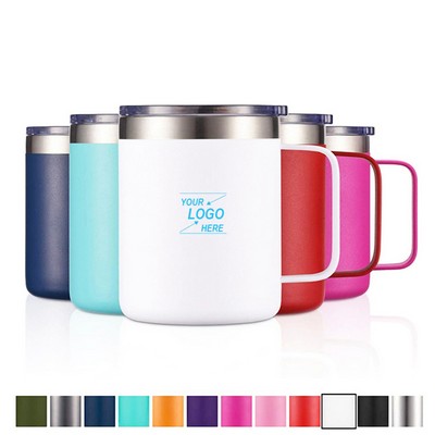 12 Oz. Reusable Stainless Steel Double Insulated Coffee Mug