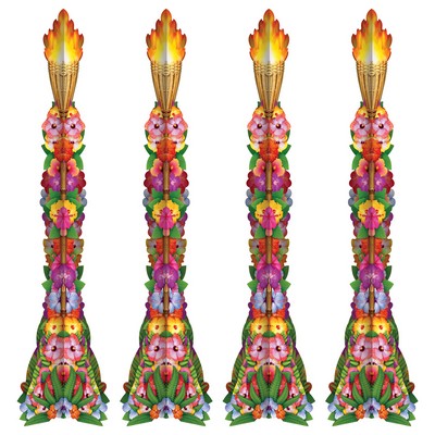 Luau 3-D Tiki Torch Props