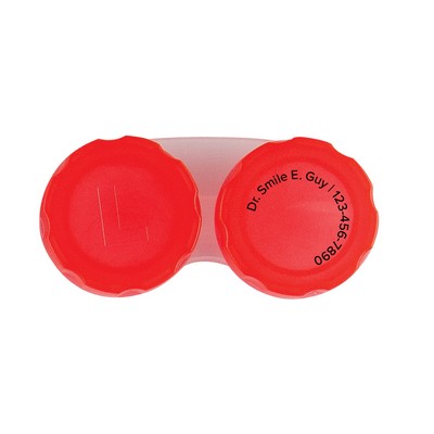 Red Contour Twist Cap Contact Lens Cases