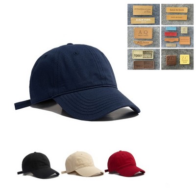 Stock Soft 100% Cotton 6 Panel Baseball Cap