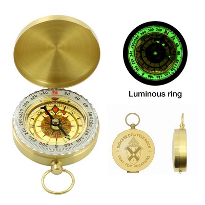 Custom Logo Brass Compass