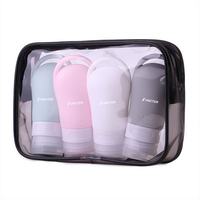 2 OZ Travel Bottles Set For Toiletries ( 4pcs Set )