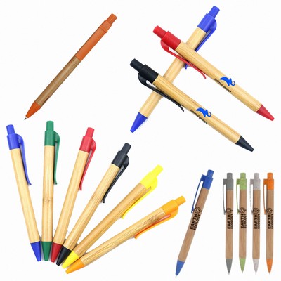 Executive Bamboo Twist Action Ball Point Pen