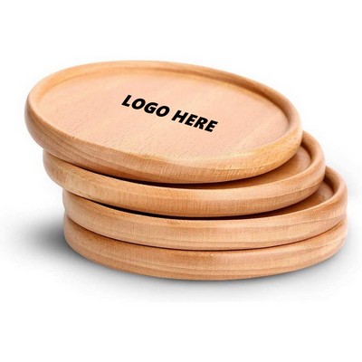 Natural Beech Wood Coaster