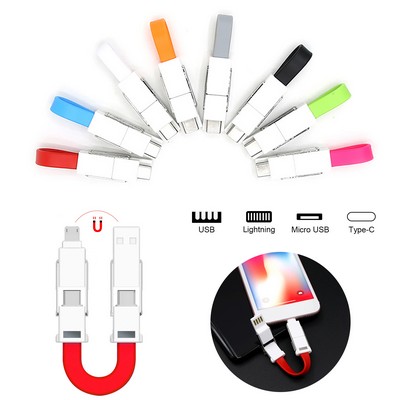 4-in-1 Magnetic Charging Cable With Key Ring