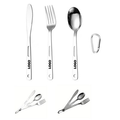 3 Piece Stainless Steel Travel Cutlery Set