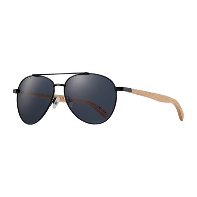 Amador Eco-Sustainable Polarized Matte Onyx Sunglasses w/Smoke Lens
