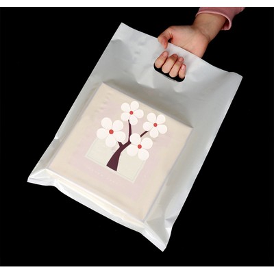 11.8"x13.8" 2.4mil Merchandise Bag W/ Die Cut Handle for Boutique Bag Shopping Clothes Packaging Bag