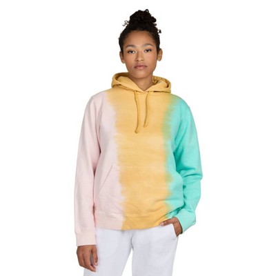 US Blanks Unisex Made In USA Rainbow Tie-Dye Hooded Sweatshirt