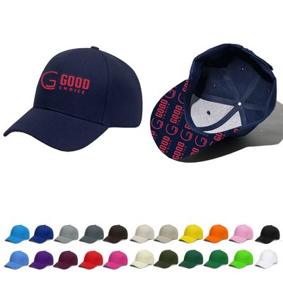 Embroidered Baseball Cap w/ Bottom Full Color Sublimation
