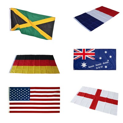 3' x 5'/91 x 152 Cm Wall Flag with 2 Brass Grommet