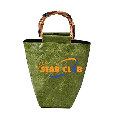 Vintage Style Bamboo Waterproof Dupont Paper Tote Bag