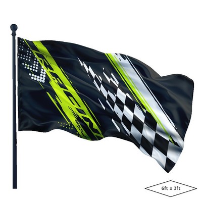 Single-Sided Dye Sublimation 1-Layer 6' x 3' Flag