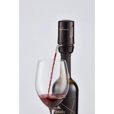 Aervana Travel Portable Electric Aerator W/ Corkscrew Black