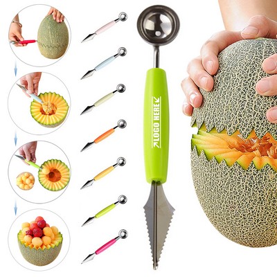 Dual Headed Salad Spoon with Carve Knife