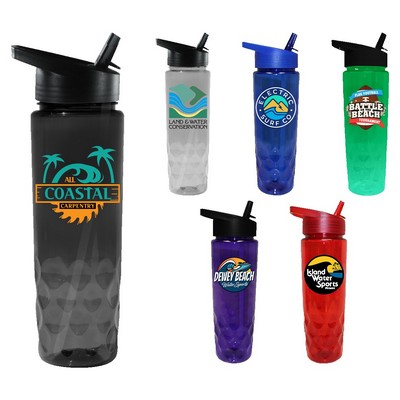 24 oz. Recycled Bottle with Straw Cap, Full Color Digital