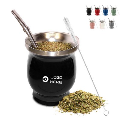 Yerba Mate 8 Oz. Double-Wall Stainless Steel Cup