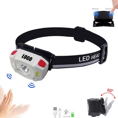 White Sensitive Head Flashlight