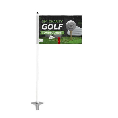 Golf Kit 30" Practice Pole and Tray - WHITE
