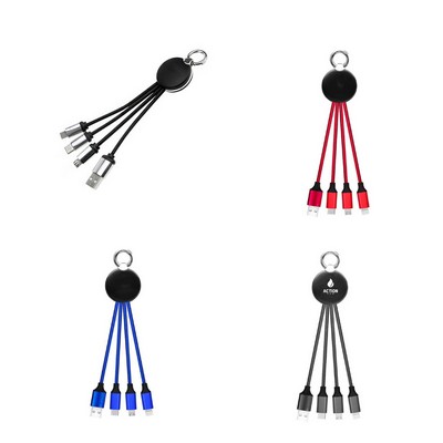 USB Three-Purpose Keychain Data Cable