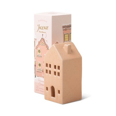 Ceramic Incense Townhouse, Pink - Persimmon Chestnut