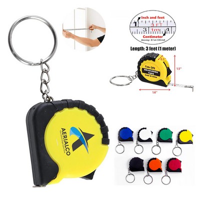Portable Mini Retractable Pocket Keyring Tape Measure