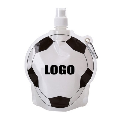 Football Water Bag with Carabiner 17 Oz.