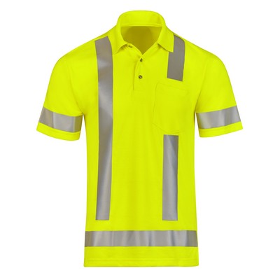 Red Kap® Men's Hi-Visibility Performance Core Polo, Type R Class 3