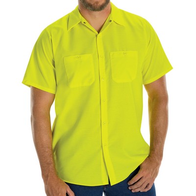 Red Kap® Short Sleeve Enhanced Visibility Ripstop Work Shirt