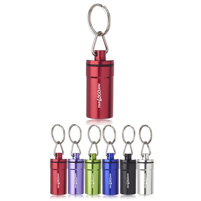 Metallic Aluminum Pill Bottle Keychains