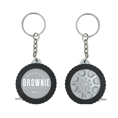 Tyre Shaped Tape Measure Keychain