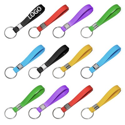 8" Silicone Bracelet Keychain