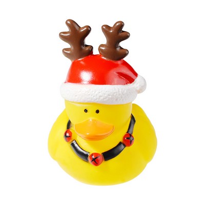 Festive Rubber Duck - 4.5" Holiday Bath Toy