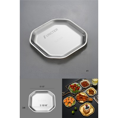 Stainless Steel Snack Seasoning Plate 5.3"