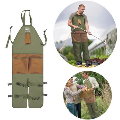 Extended Garden Woodworking Work Apron W/ Leg Protection