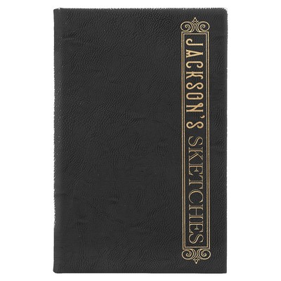 Leatherette Sketch Book with Unlined Notepad
