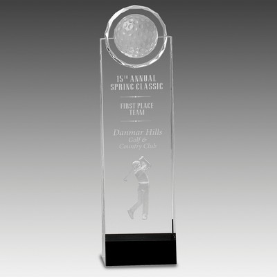 Crystal Standup with 3D Golfer