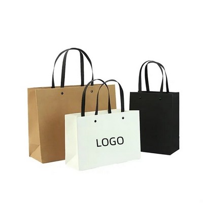 Solid Color Custom Riveted Gift Paper Bag Publicity Printing