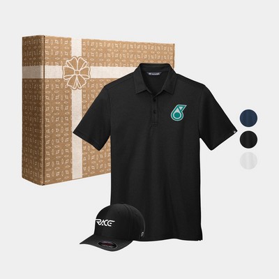 TravisMathew Performance Polo & Flexback Structured Cap Gift Box Set