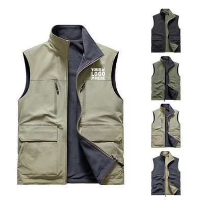 Mens Reversible Polar Fleece Vest