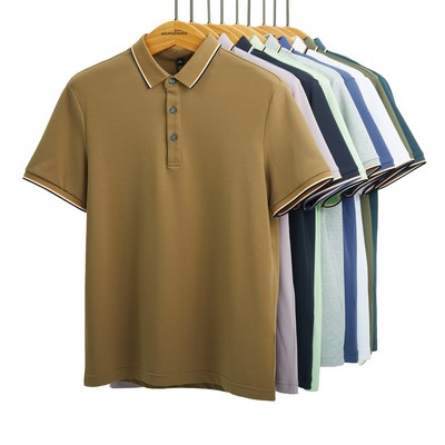 Unisex Fashionable Turn-Down Collar Polo Shirt